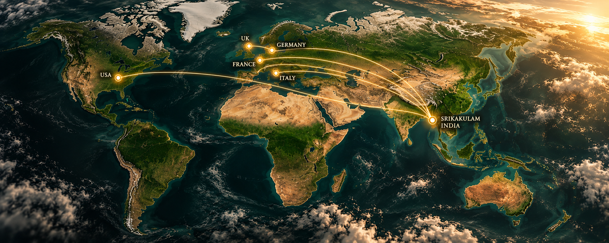 Golden Harvest global export map